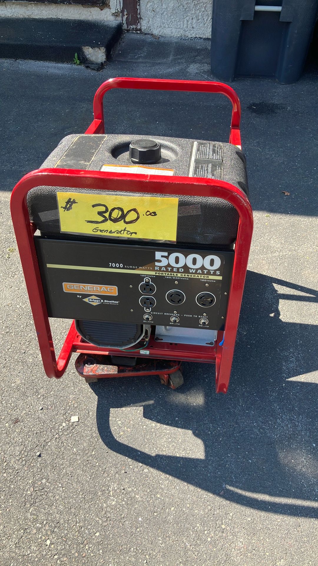 5000 Watts 10 HP Generac Generator