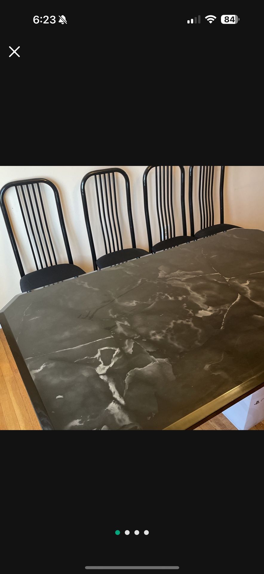 Black Dining Room Set - 4 Chairs