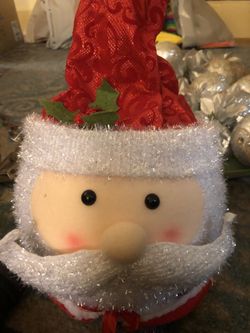 Christmas Tree Topper, Garland, Stocking Holders, Ribbon And Ornaments