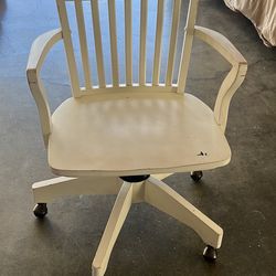 Wood bankers desk chair