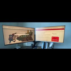 💻✨ HP Dual Monitor Combo + HUANUO Dual Arm Mount