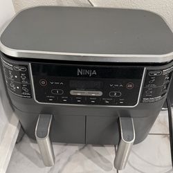 Ninja Foodi 2-Basket Air Fryer with DualZone Technology, Black/Gray (DZ201)