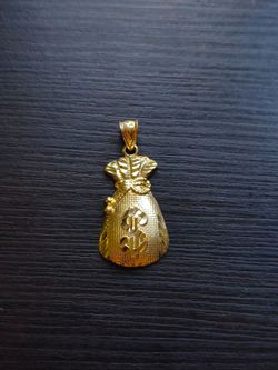 10K MONEY BAG PENDANT