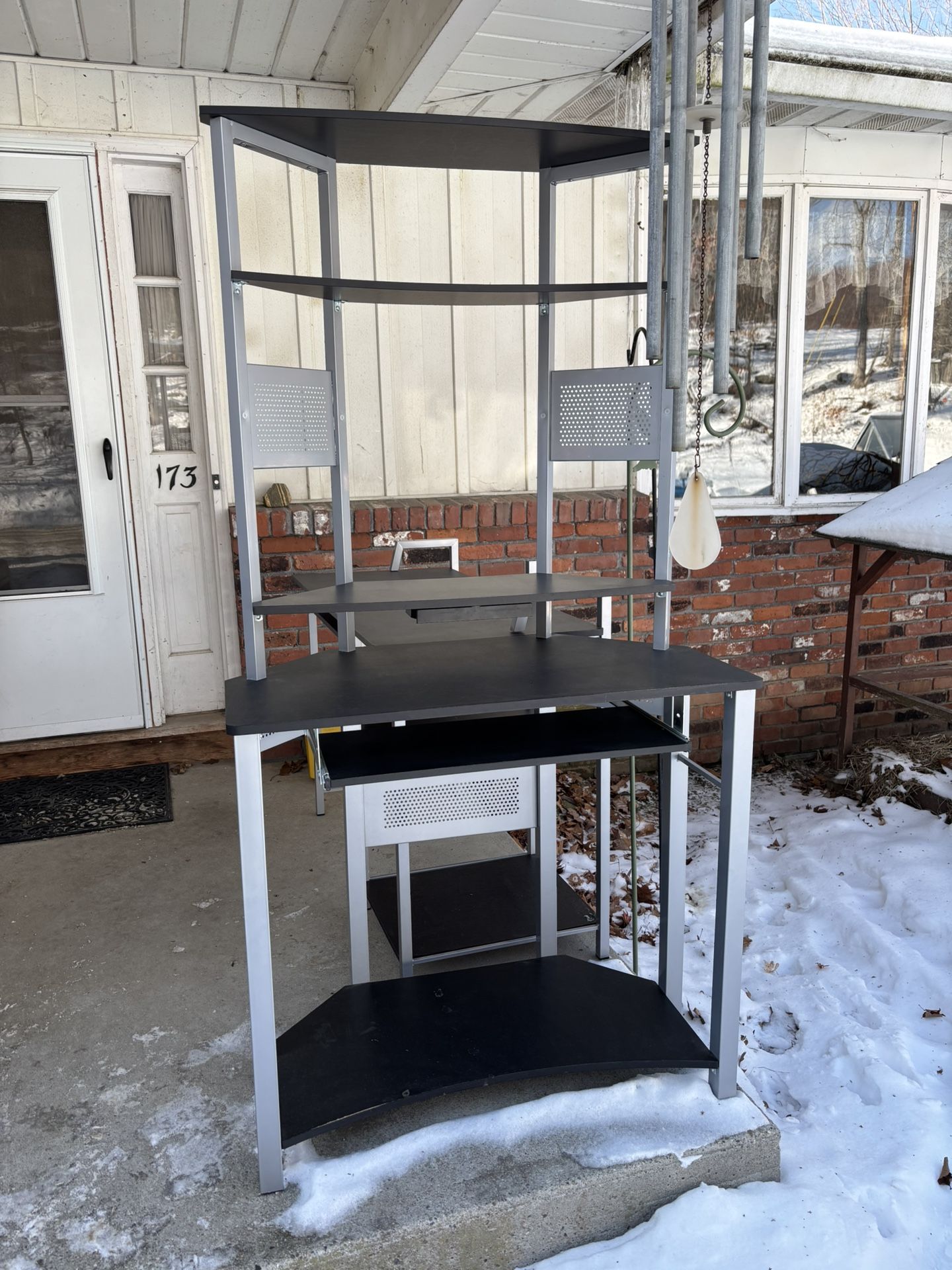 Corner Computer Station And Matching Desk