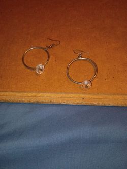 Silver hoop earrings