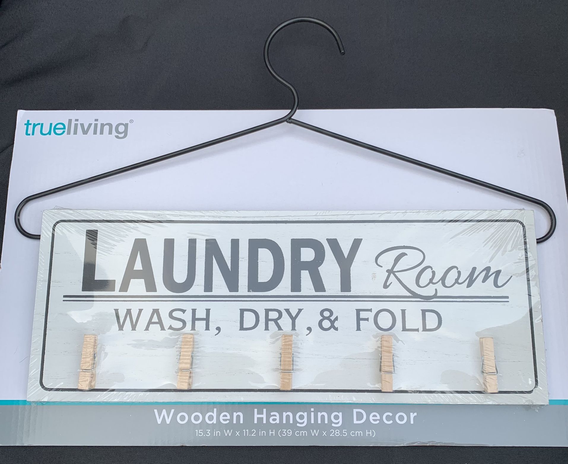Tru living Wooden Laundry Room Decor