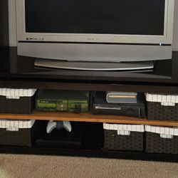 Large Solid Wood TV Stand | Espresso Finish