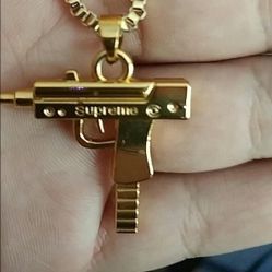 Supreme uzi necklace