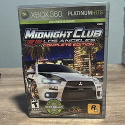XBOX 360 MIDNIGHT CLUB LIS ANGELES COMPLETE EDITION