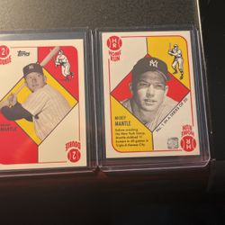 2–Mickey Mantle Topps Home Run Cards