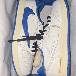 Travis Scott Jordan 1 Low Fragment Sail Military 3y