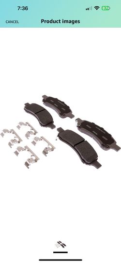 ACDelco Silver 14D1169ACHF1 Ceramic Front Disc Brake Pad Set with Clips