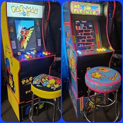 Custom Arcade 1up's With Over 12,000 Games and Matching Stools