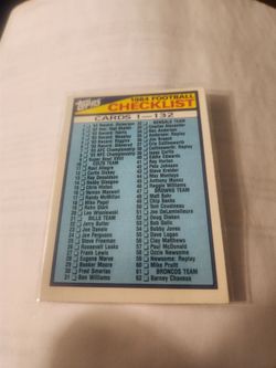 84 Topps NFL Checklist