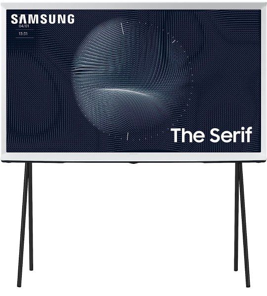 SAMSUNG 55-Inch Class The Serif LS01B Series - QLED 4K, I-Shaped Design, Anti-Reflection Matte Display, -Portable Easel -Stand, Ambient Mode+ Smart -T