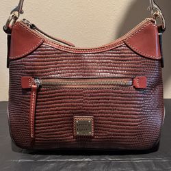 Dooney & Bourke Lizard Embossed Hobo Shoulder Bag