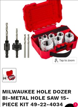 Milwaukee 15 piece hole saw kit