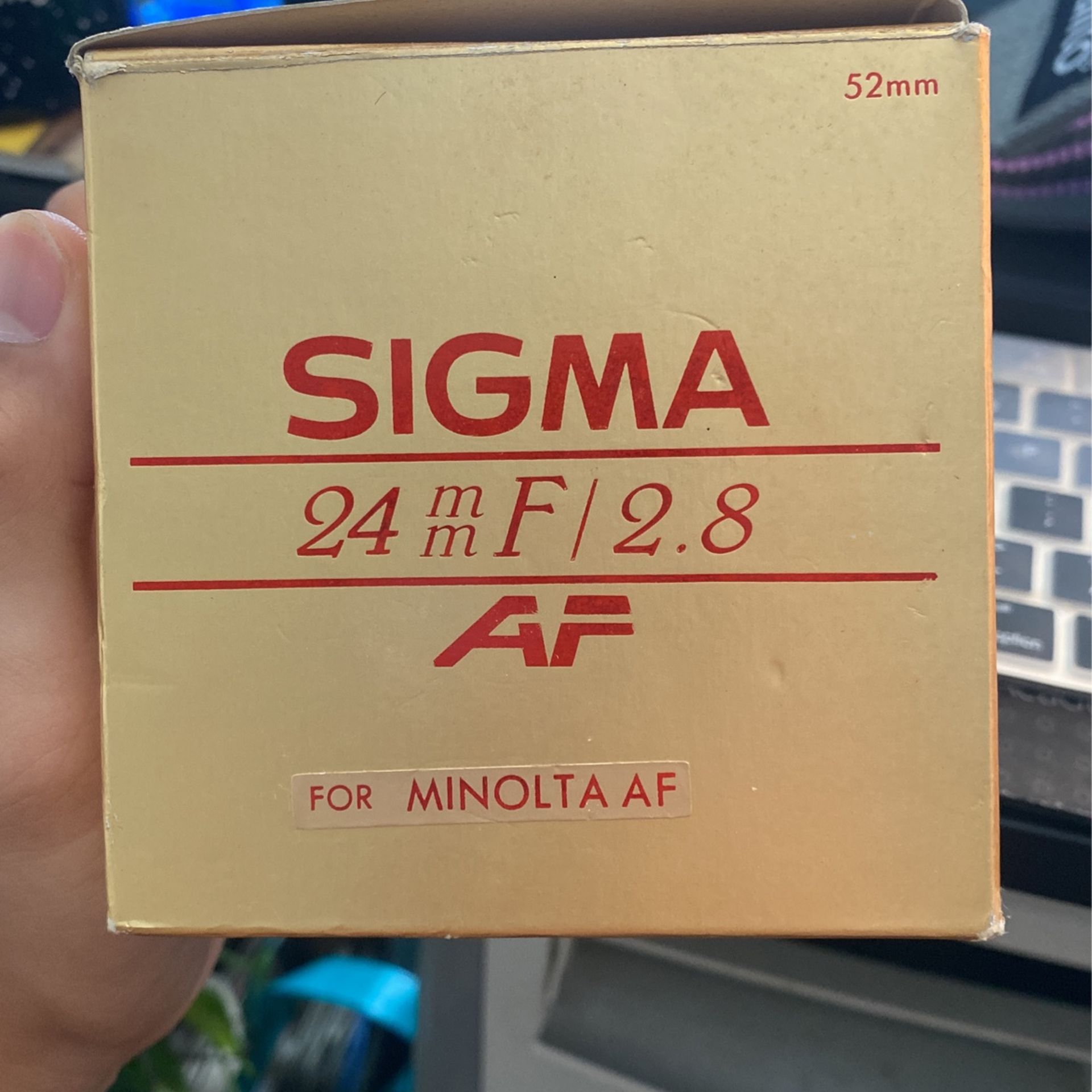 Sigma 24mm F/2.8 w/ Cambron UV Filter For Minolta AF