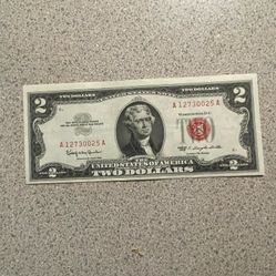 Red Seal Two Dollar Bill✅