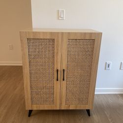 Brand New Rattan Accent Cabinet – Modern Storage