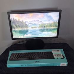 20" Monitor and Wireless Mouse/ Keyboard combo