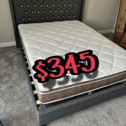 NEW FULL BED FRAME AND MATTRESS 