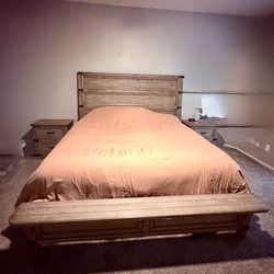 King Bed Frame and Night Stands