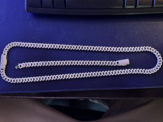 925 Sterling Silver Moissanite 10mm Cuban Link Chain 28 Inches & Bracelet 8.5 inches $1400 - Buy together or separate!