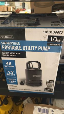 Everbilt 1/3 hp submersible portable utility pump