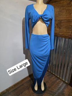 New Women's 2piece Fringe Skirt Set