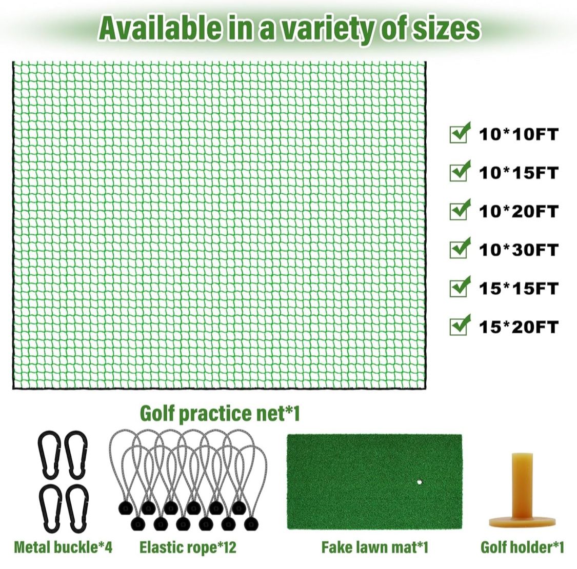 Golf Hitting Net with Mat Perfect for Backyard and Indoor Usage