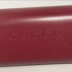 Brand New Gucci "Leather" Eyeglasses Case - Gucci Rosso Ancora red leather - Burgundy