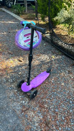 Purple scooter