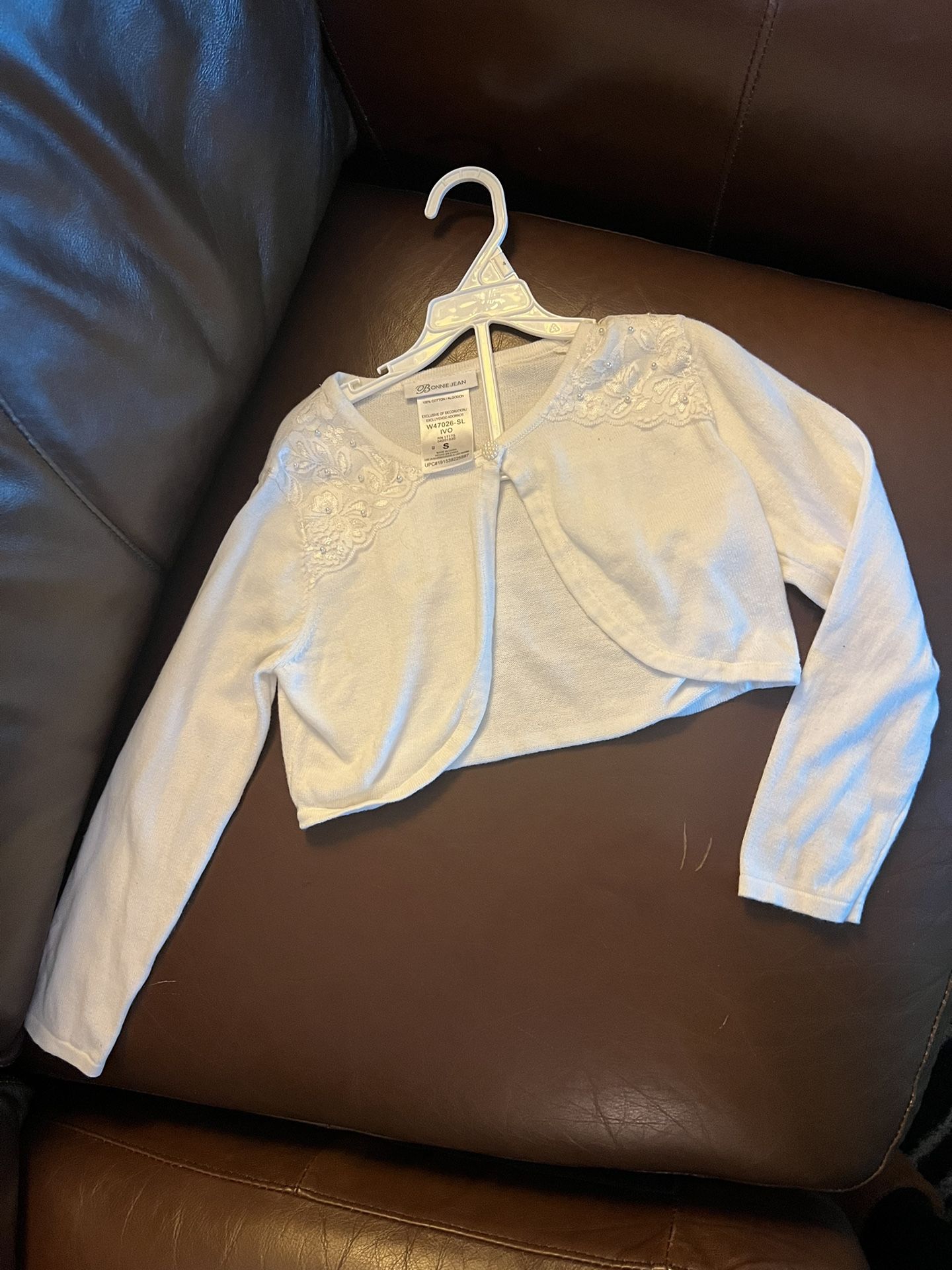White Cropped Cardigan