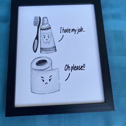 Black And White Bathroom Wall Decor Funny Picture 