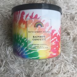 Rainbow Confetti 3 Wick Scented Candle