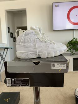 Jordan 9 Retro White/Metallic Silver Size 14