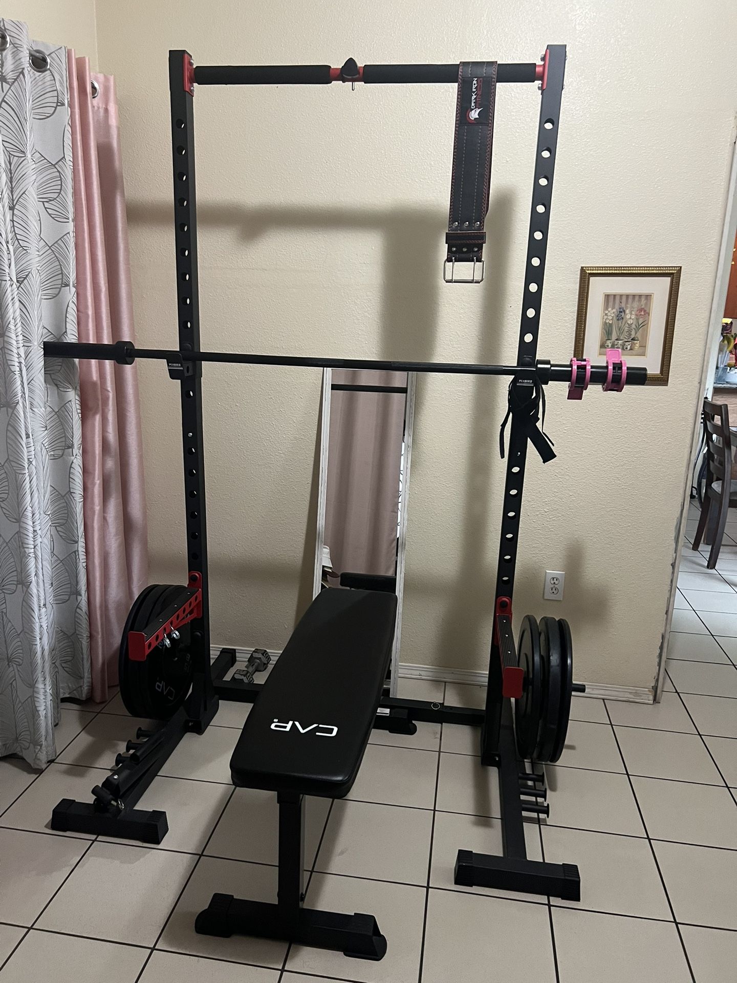 Gym rack set up