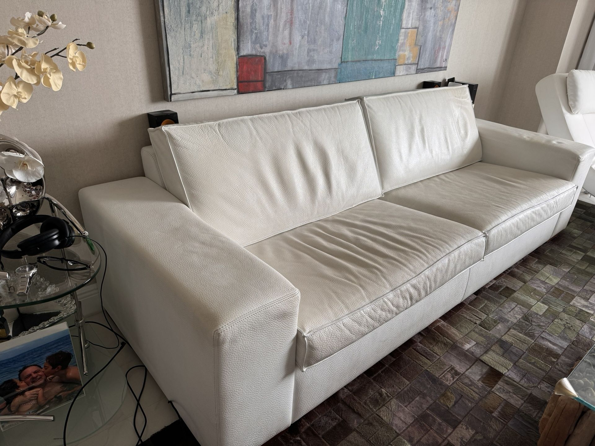 White Leather Sofa