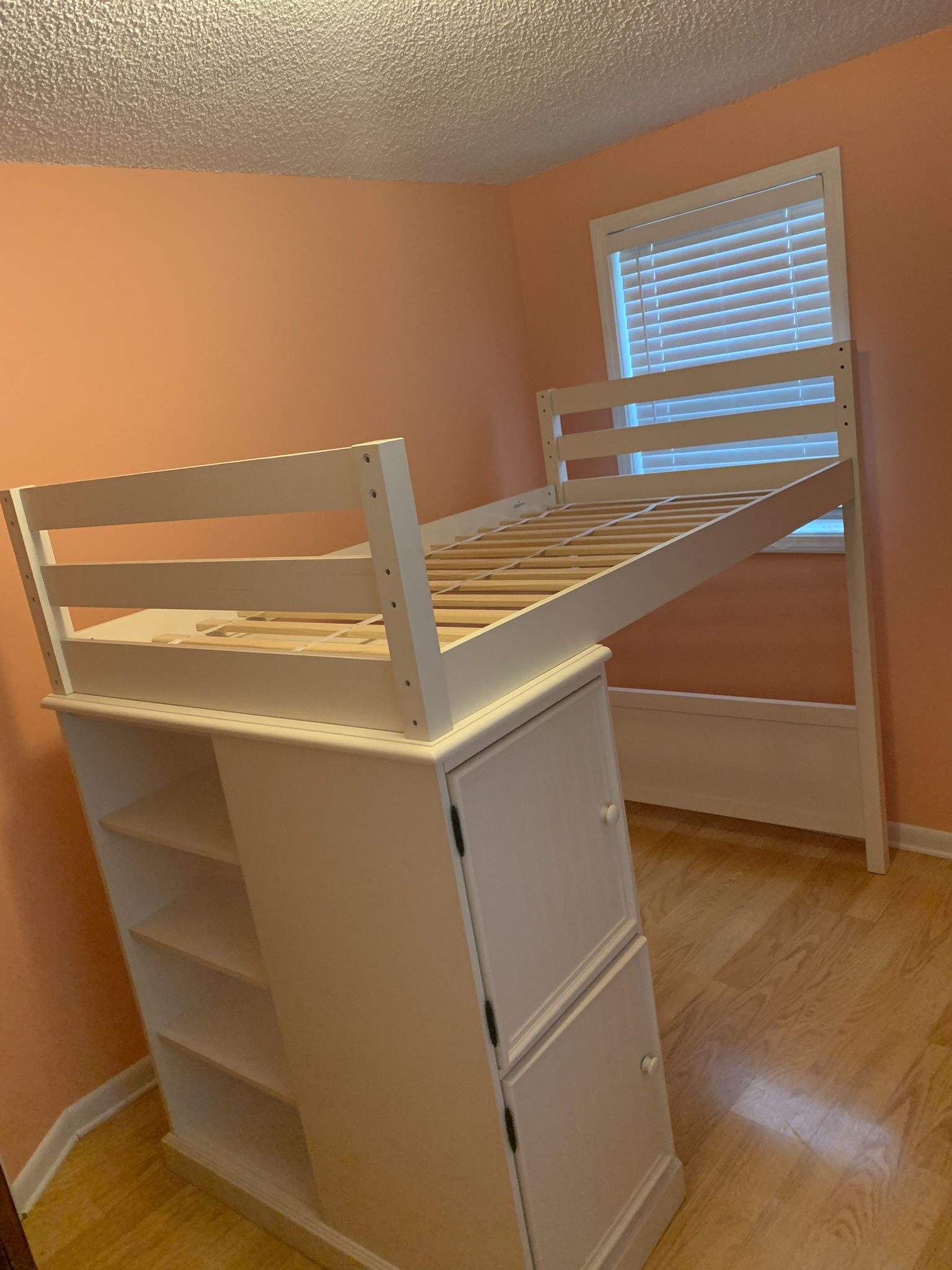 White Twin Over Full Loft Bed