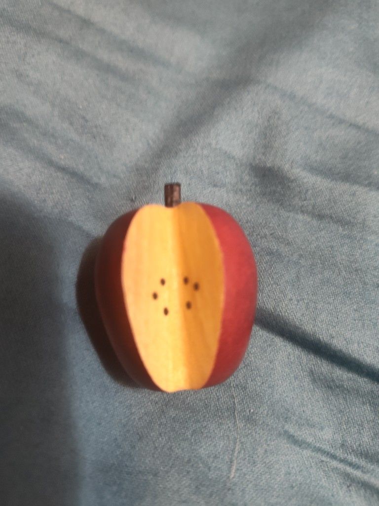 Vintage Wooden Apple Figure