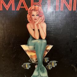 Martini Mermaid Art Piece 1 Of 4 Made Editions 