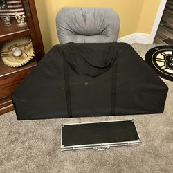 Foldable Poker & Blackjack Table With Carrying Case And Chips