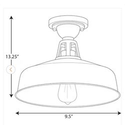 Progress Lighting Cedar Springs One Light Semi Flush Mount