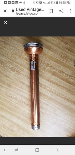 Vintage HOMART Copper Miners Flashlight