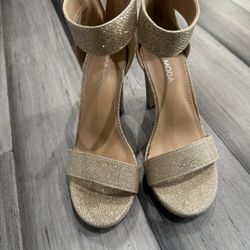 Gold Glitter Shoes