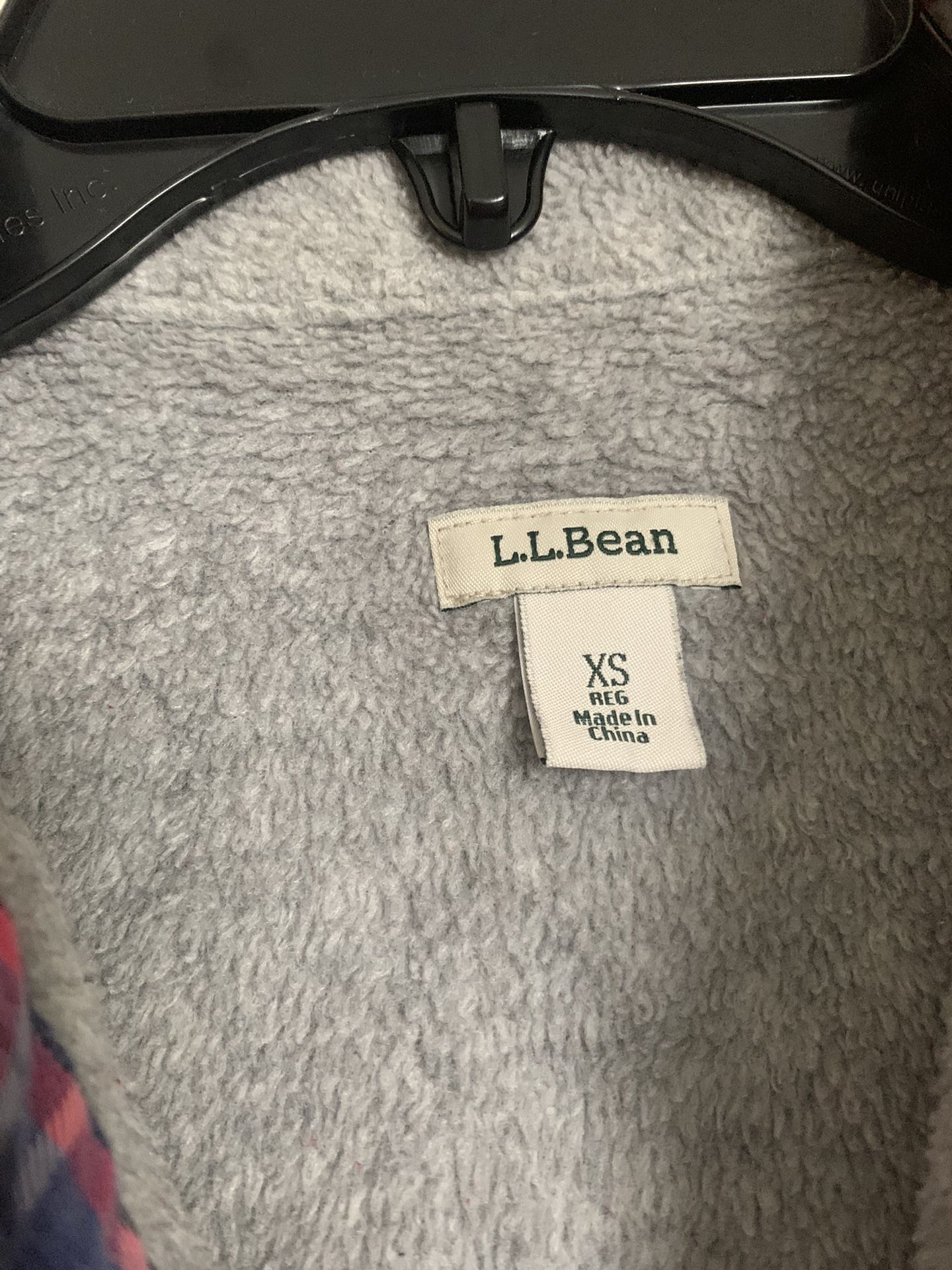 LL Bean Womens Button Down Shirt With Fleece Lining