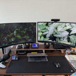 TWO Samsung Odyssey G5 27” Curved Gaming Monitors