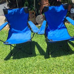 2 Foldable Camping Chairs With Bag 