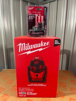 Milwaukee M12 fan with battery